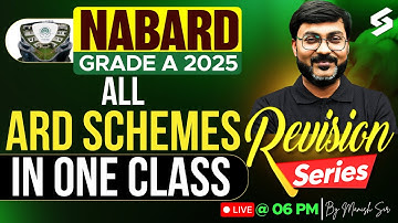 All ARD Schemes for NABARD Grade A 2025 | NABARD Grade A 2025 Important Schemes by Manish Sir