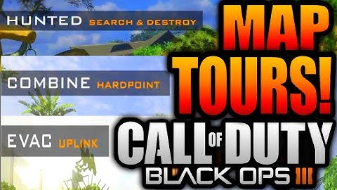 Call of Duty Black Ops 3 MULTIPLAYER MAP GUIDES "HUNTED, COMBINE & EVAC" Official Beta Tour Gameplay