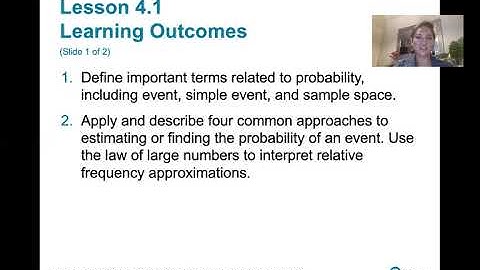 4.1.0 Basics of Probability - Lesson Overview, Key Concepts and Learning Outcomes