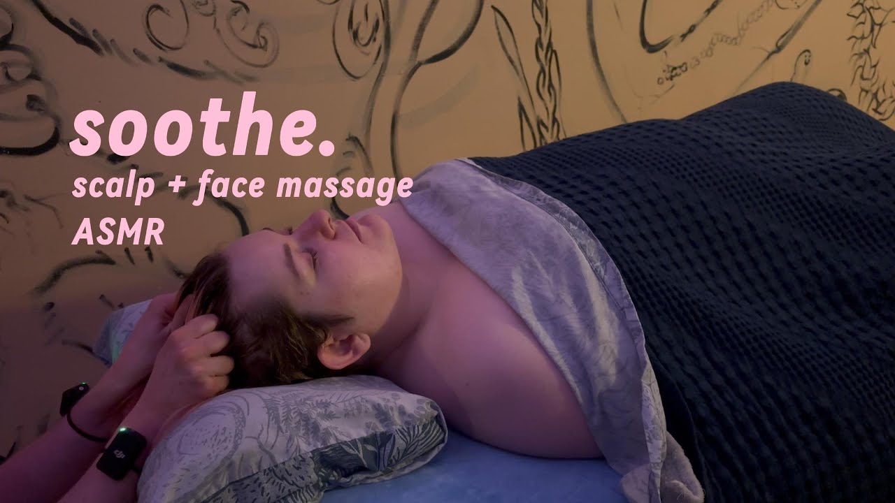Queer ASMR Scalp + Face Massage with Brushing and Hairplay [Talking Intro] [No Talking Session]
