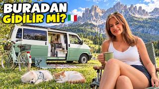 Bu Kamp Alanından Ayrılamadım! 🚐 Dolomitler’de Tek Başına Karavan Hayatı