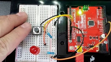 Turn on a LED with a pushbutton.