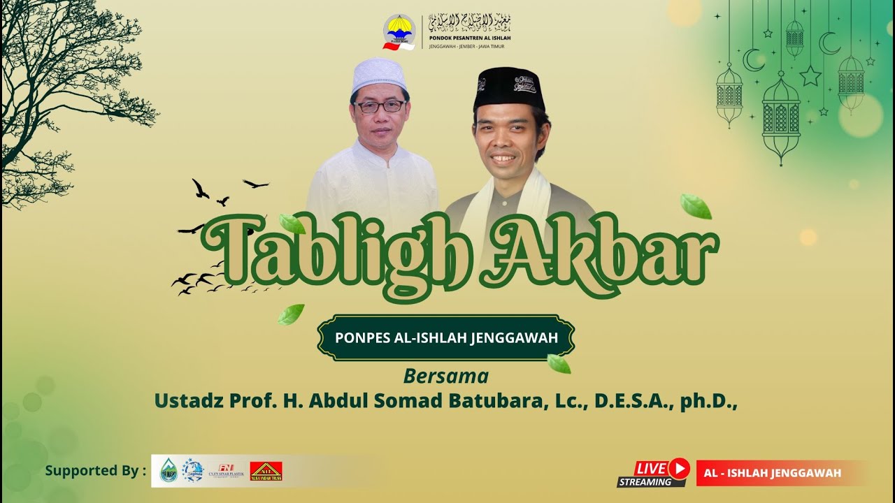 🔴 (LIVE) TABLIGH AKBAR PP AL ISHLAH BERSAMA USTADZ ABDUL SOMAD
