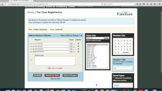 ForeTees Tee Time Booking