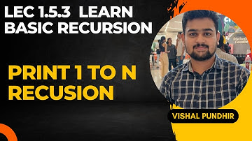 Print 1 To N  using Recursion | Striver DSA Sheet #striverdsasheet #leetcode #gfg