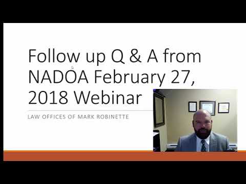 NADOA Webinar Follow Up QA