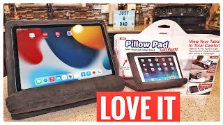 REVIEW Ontel Pillow Pad Fold Away Tablet Stand WORKS GREAT FOR IPAD screenshot 3