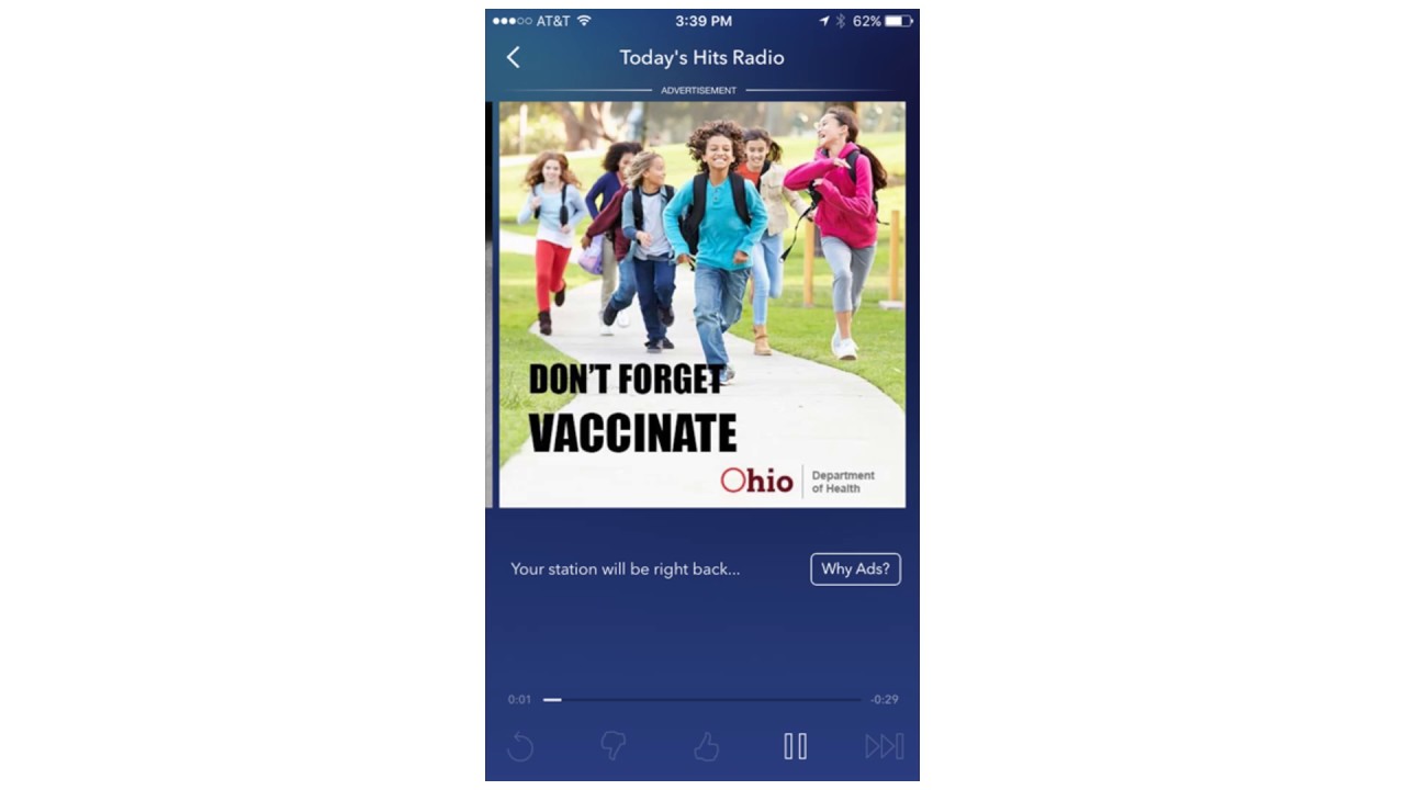 Ohio Department of Health Pandora Ad YouTube