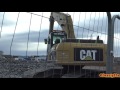 4K| CAT 325D Long Reach Excavator Piling Truck Loads