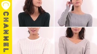 冬のニット襟元比較｜C CHANNELファッション