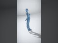 Stylized 3D Character Model in Blue - AI Rigged 3D Character