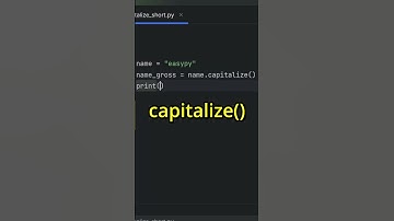 Mit Python & capitalize Strings von klein in groß geschrieben umwandeln