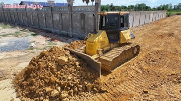 Land filling is completed, Bulldozer KOMATSU DR51PX, Dump Truck 5 Ton Unloading