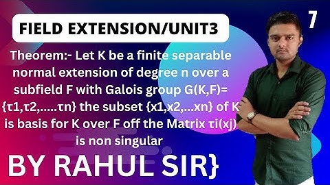 field extension unit 3 / class 7/ msc mathematics / MDU/KUK/Distance education / BY RAHUL SIR