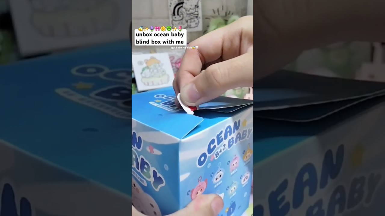 unbox ocean baby blind box with me🐠🤍 