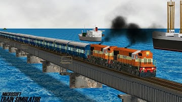 Chennai Egmore - Rameswaram Express || Boat Mail || Pamban Bridge || MSTS Open Rails Journey Part 1