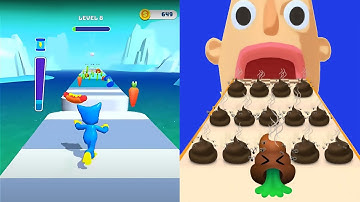 Sandwich Runner VS Blue Monster Run Mobile Games NEW LEVELS Gameplay iOS, Android