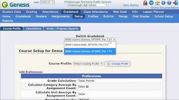 Genesis - Assigning Grading Profile to Courses