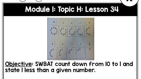 Engage NY: Kindergarten: Module 1: Lesson 34
