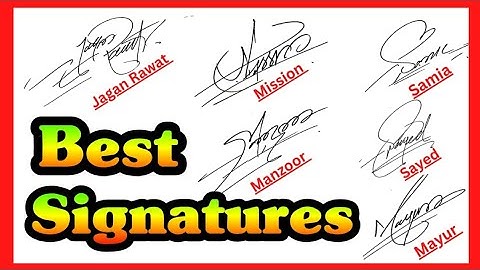 How to draw signature like a billionaire | How to sign