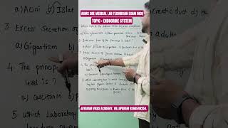 AIIMS CRE MEDICAL LAB TECHNICIAN PRACTICE QUESTION. ENOCRINE SYSTEM #aiimscre #medicallabtechnician