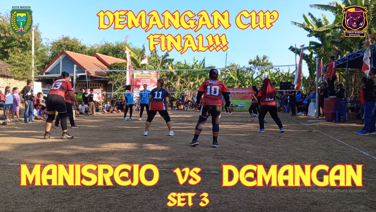 [PARTAI FINAL!!!] SET 3 - MANISREJO VS DEMANGAN 🔥🔥🔥 - YouTube