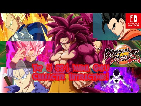 Top 5 Super Sayian 4 Daima Goku Character Interactions In Dragon Ball FighterZ ❤👊💯🔥