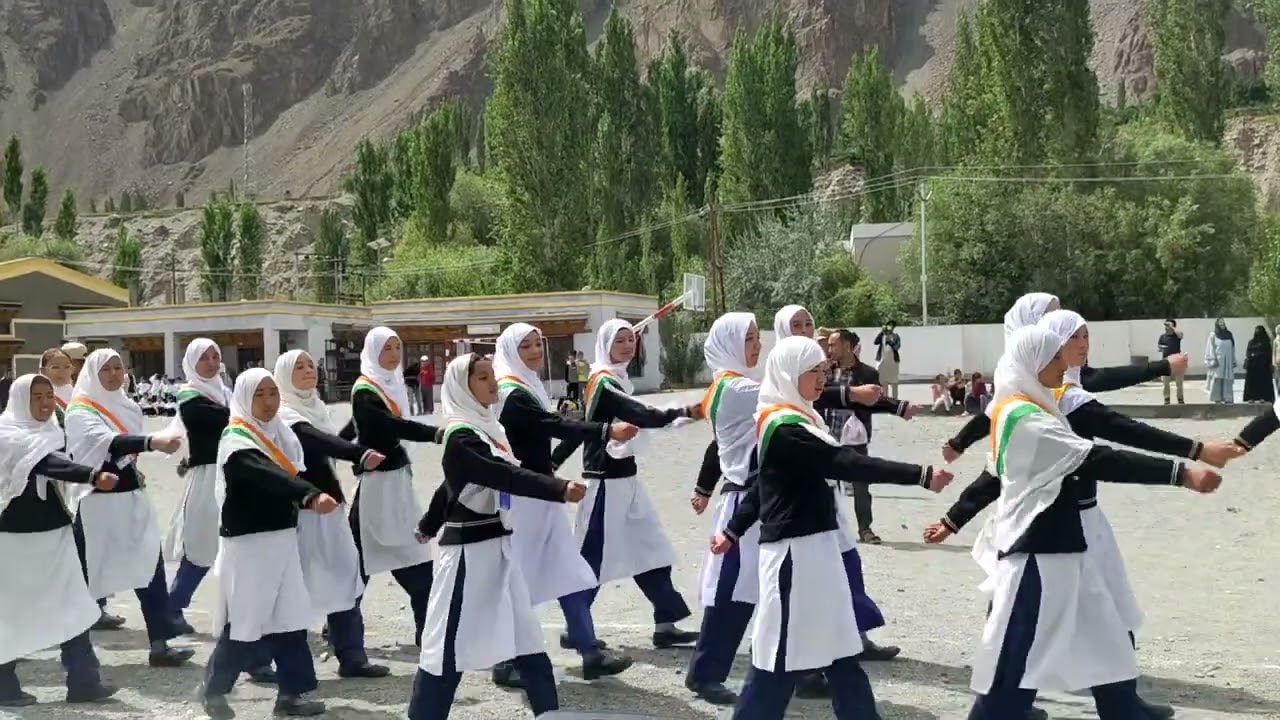 CELEBRATION OF 79th INDEPENDENCE DAY @TURTUK, MARCH-PAST Parade by various School students of Region