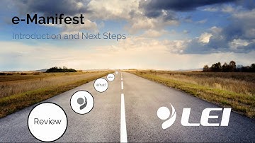 e-Manifest: Introduction and Next Steps