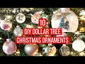 10 DIY DOLLAR TREE CHRISTMAS ORNAMENTS | $1 EASY Christmas Decor Ideas 🎄