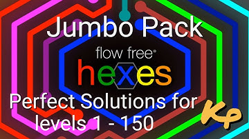 Flow Free Hexes - Jumbo Pack - Perfect Solutions for levels 1 to 150