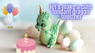 Let’s make a cute fondant dragon together 