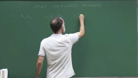 Master Program: Probability Theory - Lecture 10: Weak law of large numbers