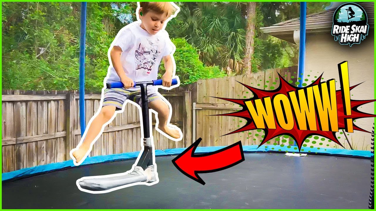 How to make a Trampoline Scooter | Scooter Kid Krazy Kai