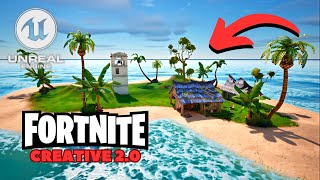 How to Make an Island Custom Map in Creative 2.0 - UEFN Fortnite Tutorial