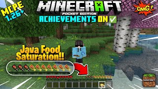 Java Food Saturation For Minecraft Pe 1.26+🔥 || Achievements On ✅