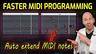 Programming Bass Trick - Extending MIDI notes to nearest note in Cubase (legato mode)