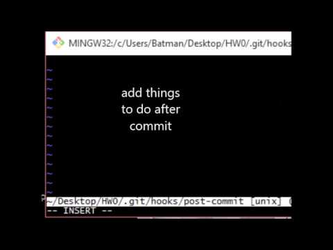 Learning how to create hooks in git :- Post Commit in GIthub