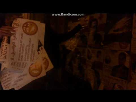 სადღობელაშვილის პლაკატების დაზიანება რურუას ხელის ბიჭების მიერ!