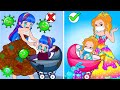 Doctor! Please Checkup For Princess Family 😷 Rich vs Poor Baby | Hilarious Cartoon Animation