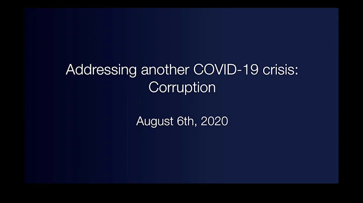 Addressing another COVID-19 crisis: Corruption