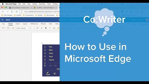 Co:Writer: How to Use Co:Writer in Microsoft Edge