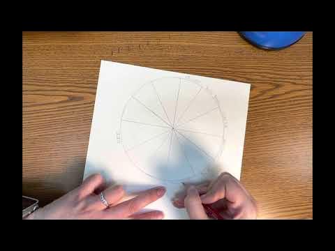 Drawing a 12 Section Color Wheel - YouTube