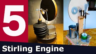 DIY Stirling engine 5 versions