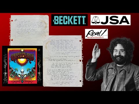 HISTORIC JERRY GARCIA &amp; ROBERT HUNTER HANDWRITTEN LYRICS FOR THE GRATEFUL DEAD'S DOIN' THAT RAG HEADLINE ICONIC AUCTIONS' FALL 2025 FEATURE AUCTION
