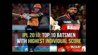 IPL 2018 | Top 10 Batsmen with Highest Individual Scores