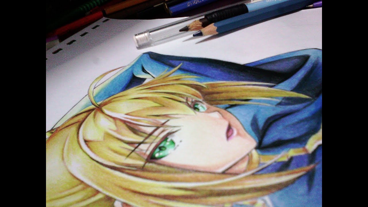 Anime Drawing Using Color Pencil - bestpencildrawing