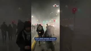 Antigovernment Protests Erupt In Santiago After Chile President Kasts State Address chile
