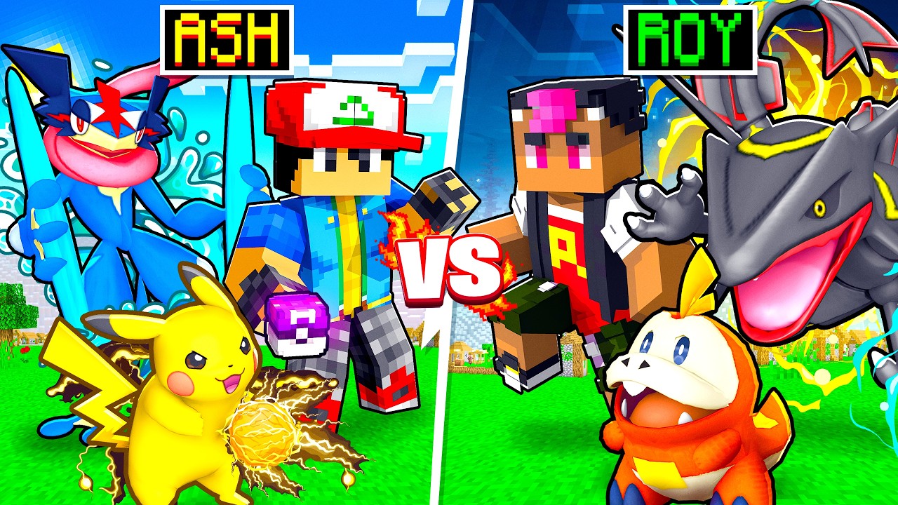 ASH KETCHUM Vs ROY In Minecraft PIXELMON! (Pokémon Mod)