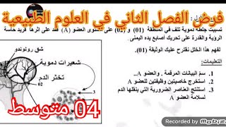 فرض الفصل الثاني في العلوم الطبيعية السنة الرابعة متوسط 2026